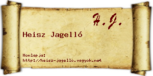 Heisz Jagelló névjegykártya